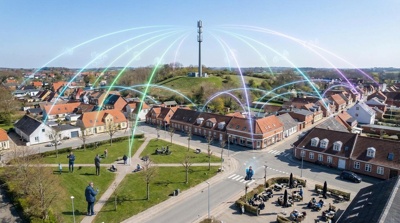5G-dækning over Børkop