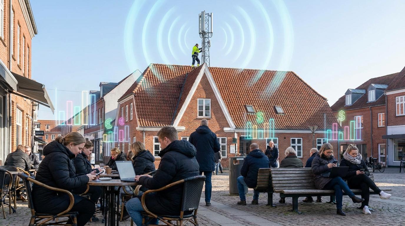 5G-dækning på Brønderslev Torv