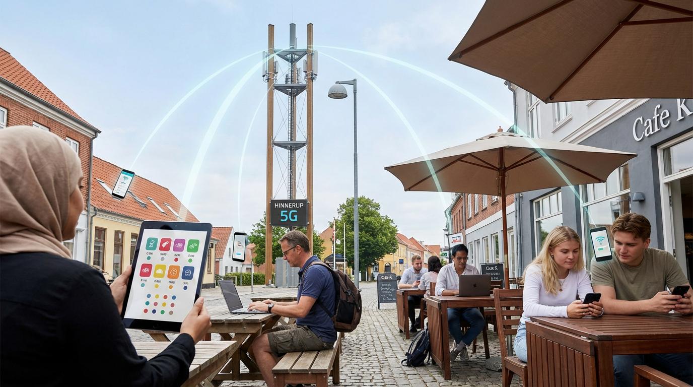 Hinnerup: café ved 5G-mast