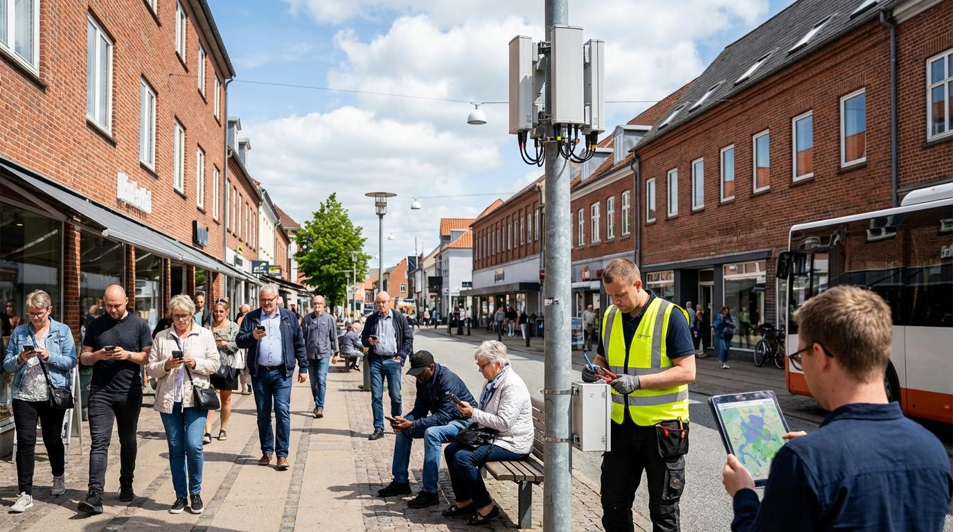 Holstebro-gade med 5G-mast