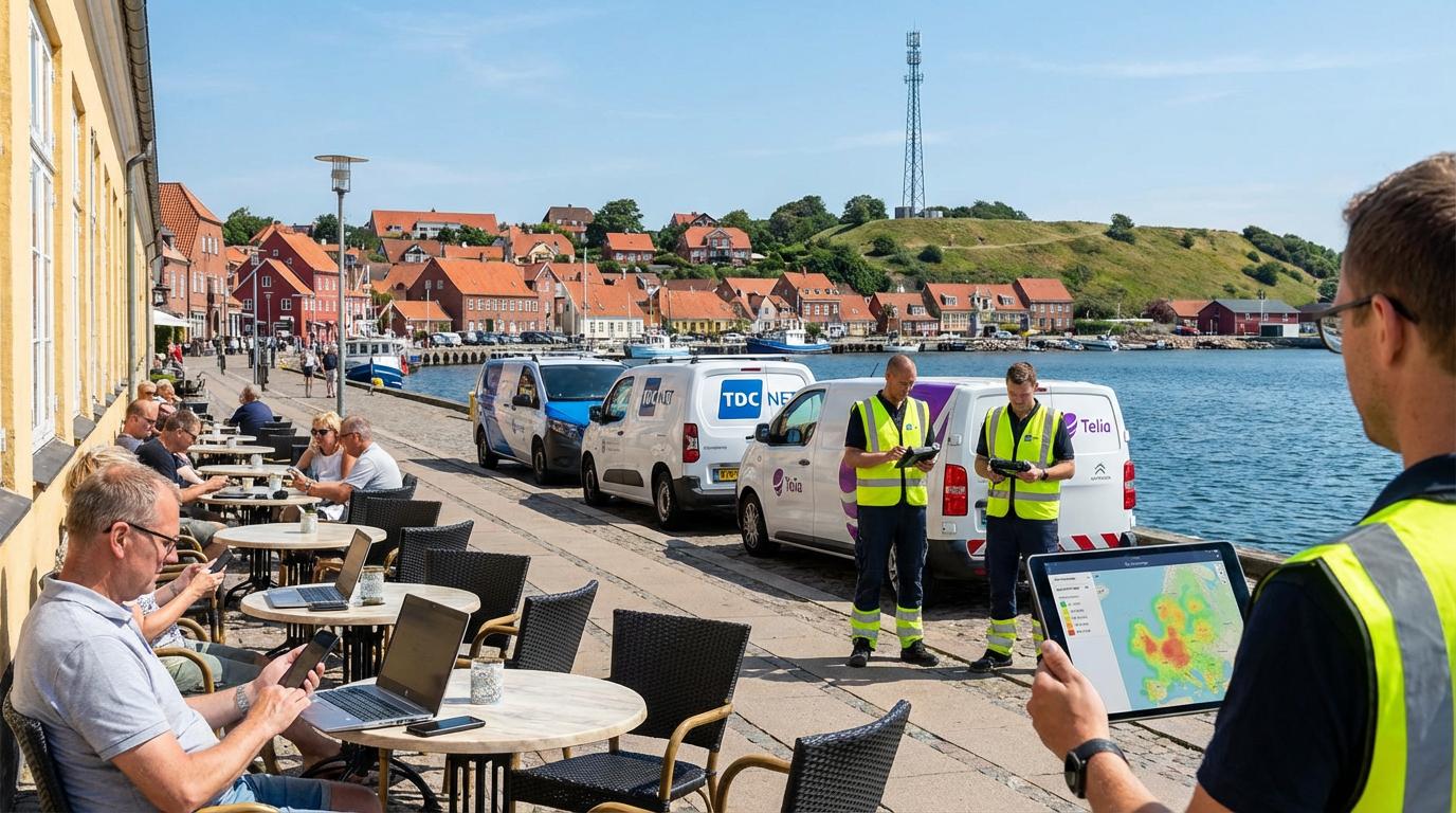 Teknikere tester 5G i Kalundborg
