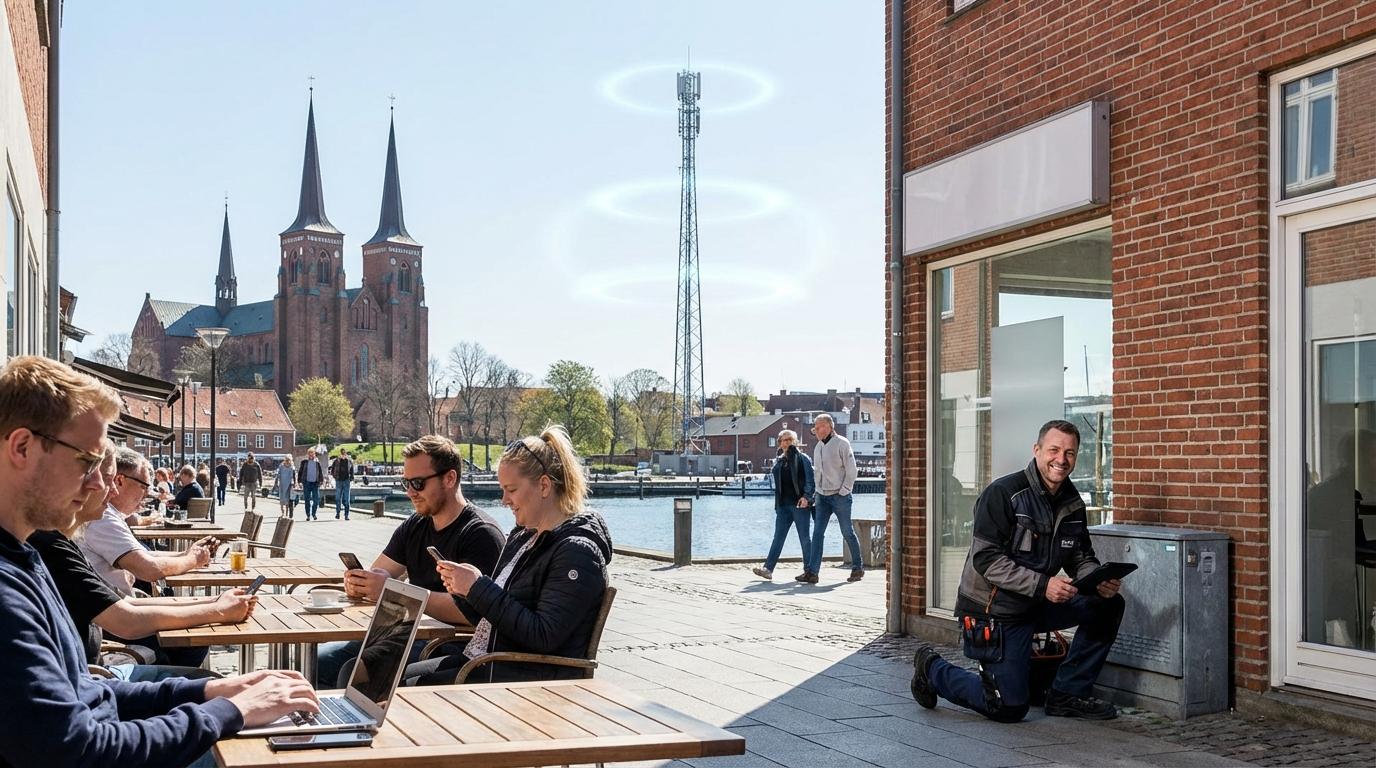 Roskilde skyline med 5G