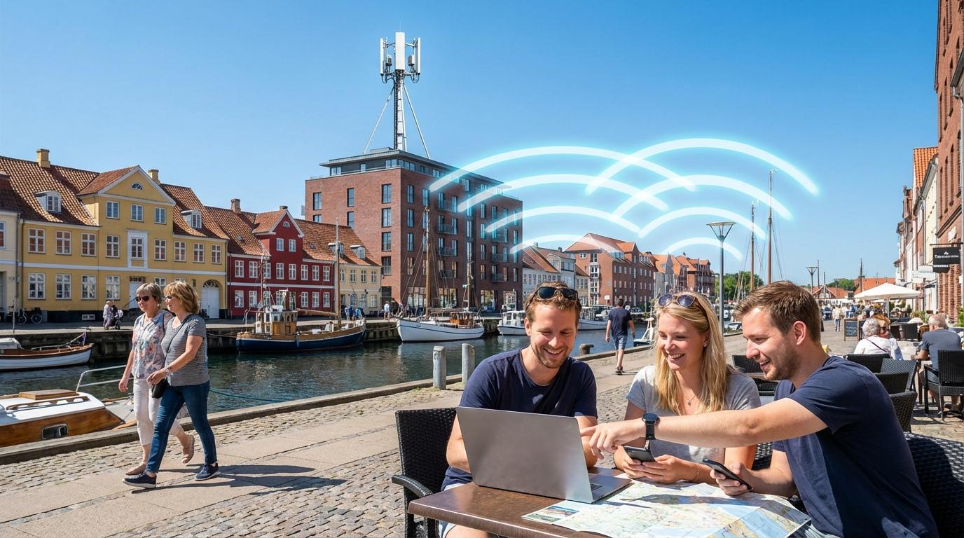 Sønderborg havn med 5G-mast