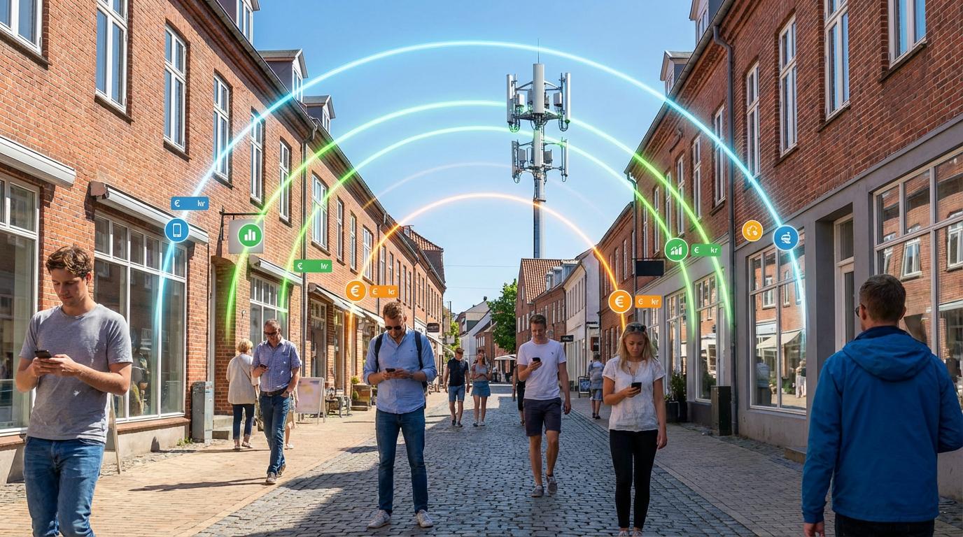 Svenstrup gade med 5G-signal