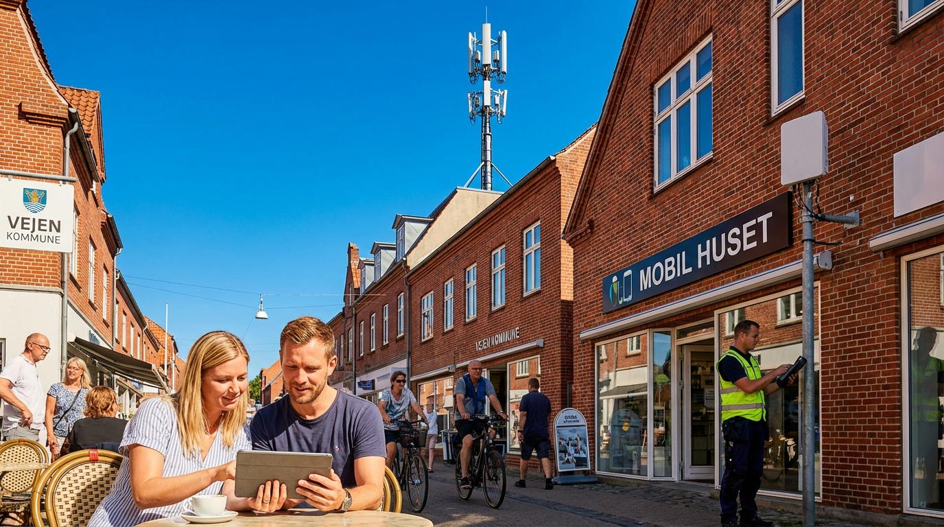 5G-mast over solrige Vejen